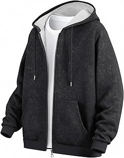 Men's Spring/Autumn Thin Long-Sleeved Pocket Distressed Snowflake Zipper Hooded Sweatshirt Jacket Casual Sports Top