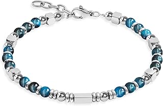 Womens Boho Adjustable Stackable Beaded Bracelets for Women Teen Girls Stainless Steel Natural Stone Link Bracelets for Women Non Tarnish Waterproof Handmade Bead Bracelet for Women Best Friend Bestie