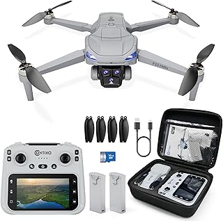 Contixo F23 GPS Drone With Camera, 46 Min Flight Time, 4.5" Screen Remote, Follow Me, Waypoints, 5GHz FPV Transmission, Return to Home, Hand Gestures, Orbit Mode Foldable Drones For Teens & Adults