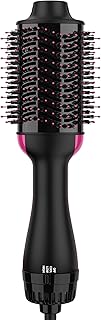 Hair Dryer Brush Blow Dryer Brush in One, Upgraded 4 in 1 Hair Dryer and Styler Volumizer with Negative Ion Anti-frizz Ceramic Titanium Barrel Hot Air Hair Straightener Brush