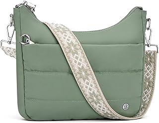 Anti Theft Crossbody Purse Hobo Crossbody Bags for Women, Quilted Puffer Bag Slouchy Built-in Wallet & RFID Blocking