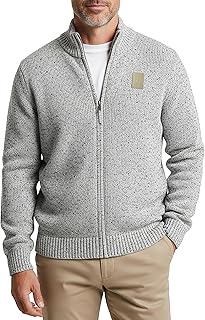Men's Cardigan Sweater | 100% Cotton Full Zipper Up Knitted Jacket | Multi Packs