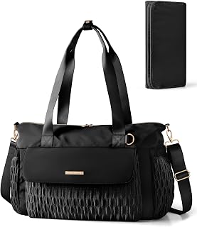 Diaper Bag Tote with Changing Pad, Large Crossbody Baby Bag