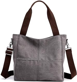 Women's Small Canvas Tote Bag Shoulder Crossbody Bags Work Purses Travel Satchel
