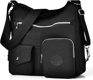 Multipurpose Hobo Purse for Women with Antitheft RFID, Waterproof Nylon Crossbody Bag Shoulder Handbag, Convertible Backpack