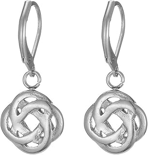 Stainless Steel Celtic Love Knot Classical Simple Plain Earrings