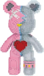 PIANTION Animal Heartbeat Bear Micro Building Blocks Set(3000PCS XQ040) 12.6in High Series,Gifts Suitable for Adults