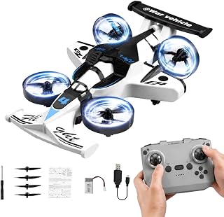 RC Flying Car and Airplane Toy, Toys for Boys and Girls, Jet-Style Helicopter Drone with 360° Flip Capability, Stunt Racing Aircraft, Gifts for Boys and Girls Ages 4, 6, 8, and 12