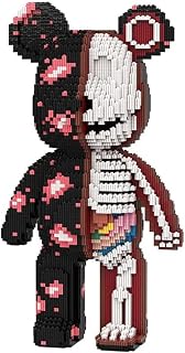 Building Blocks Animal Graffiti Skeleton Bear, 6880PCS | Micro Gift, For Adults and Kids