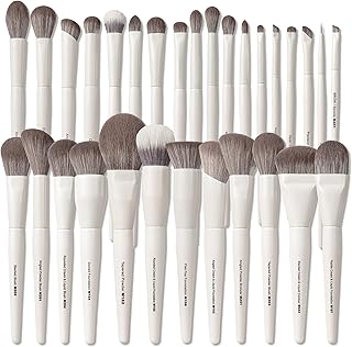 30 Pcs Pro Grade Makeup Brushes Set with Dense Ultra Soft Bristle,Elegant Design Luxury Make up Brushes for Foundation,Face Blending Powder, Contour, Bronzer,Highlight, Concealer, Eyeshadow