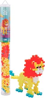 PLUS PLUS Lion - 3D Animal Figure Building Block Set Tube, Mini Interlocking Puzzle Pieces - Fun Stem Toys for Kids