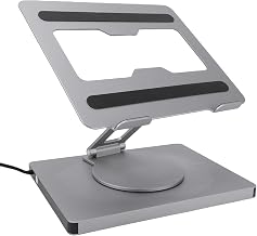 Diyeeni Laptop Stand for Desk with Docking Station, 10-in-1 USB C Hub with 4K@60Hz, USB 3.0, PD100W PD Charging, 360 Adjustable Laptop Holder for Latitude for Spectre