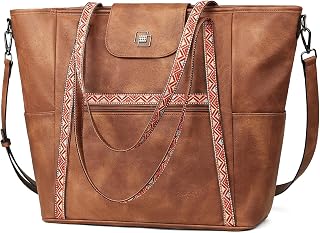 Large Laptop Tote Bag for Women Designer Leather Laptop Bag Fashion Travel Backpack Purse Shoulder Handbag
