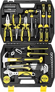DOWELL Tool Set Tool Kit 62PCS Homeowner Tool Set Wrench Pliers Screwdriver Set Repair Tool Kit