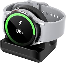 Stand for Samsung Galaxy Watch 7 40,44mm /Watch Ultra/6 Classic/5/5 Pro Charger,Non-Slip Silicone Charger Dock Accessories Support Charging Holder-Black (Cable Not Included)