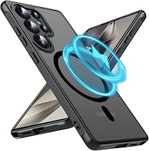 Magnetic Case for Samsung Galaxy S25 Ultra - [Compatible with MagSafe] [Military Grade Drop Tested] Slim Translucent Matte Clear Case Wireless Charger Cover for Men Women