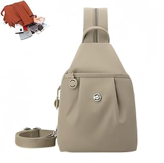 3 in 1 Convertible Backpack Purse, Waterproof Anti-Theft Travel Tote Bag, Lightweight Small Sling Shoulder Bag for Women, 2-Way Commuter Work Bag (Khaki)