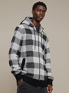 Mens Hoodies Knit Sweater Full Zipper Cardigan Sweaters Casual Knit Hooded Men Sweater Jacket