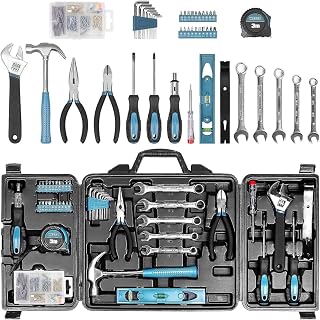 Zeite Tool Kit for Home, 144 Piece Hand Tool Set with Storage Box, General Basic Repair Tool Set with Hammer, Pliers, Wrenches, Voltage Tester, Measure Tape, Screwdriver Bits