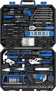 DEKOPRO Tool Set: 228 Piece Home Tool Kit, Household Basic Repair Tool Set Comes with Storage ToolBox, Socket Wrench Set for Car, Hand Tool Box Set for Home - Blue