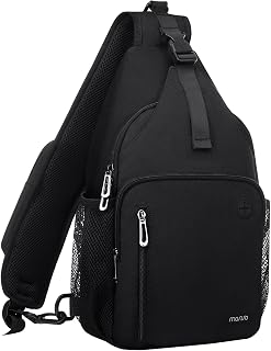 Sling Backpack Bag, Crossbody Shoulder Bag Travel Hiking Daypack Chest Bag with Front Square Pocket&USB Charging Port