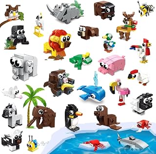 HOGOKIDS 30 Packs Party Favors for Kids - 867PCS Mini Animal Building Blocks Sets for Classroom Prizes Goodie Bag Fillers Valentines Easter Gift Exchange for Student Boys Girls Ages 6+