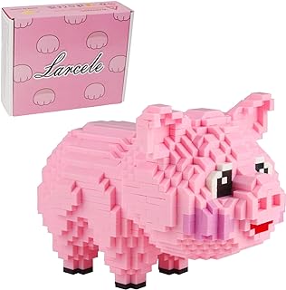 Larcele Micro Pig Building Blocks Mini Building Toy Bricks,1547 Pieces KLJM-02 (Model 558)