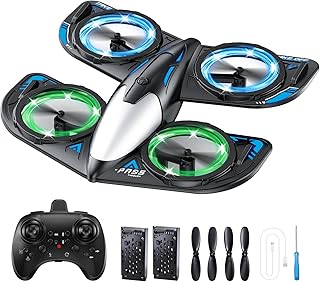 RC Drone for Kids Beginners, Foam Remote Control Drone with Cool Lights, 360° Flip, Altitude Hold, 3 Speed ​​Modes, Collision Protection and Ease of Use, RC Airplane Quadcopter Toy Gift for Boys and G