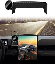 Phone Holder for 2021-2025 Ford Mustang Mach-E Accessories 15.5-Inch Screen Fixed Clip, Mustang Mach E Magnetic Phone Mount Compatible with MagSafe, Magnets 15W Fast Wireless Charger Cell Phone Base