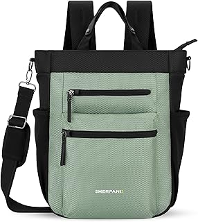 Soleil, Anti Theft Convertible Backpack, 3 in 1 Tote, Crossbody Purse, 18L Travel Bag, Fits 13” Laptop (Aloe Mist)