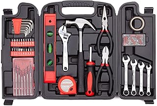 CARTMAN 136-Piece Tool Set General Household Hand Tool Kit with Plastic Toolbox Storage Case