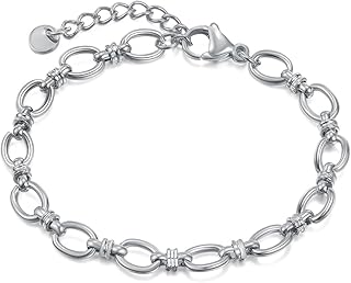 Jewelers Stainless Steel Linked Infinity Charms Chain Style Bracelet