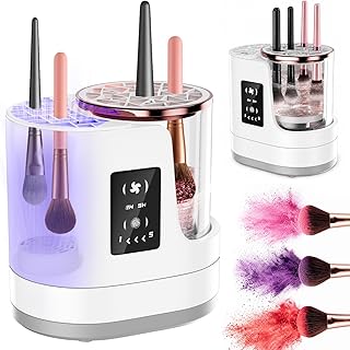 3-in-1 Electric Makeup Brush Cleaner Machine, Automatic Deep Cleaning & Drying, USB Powered for Most Brushes & Sponges
